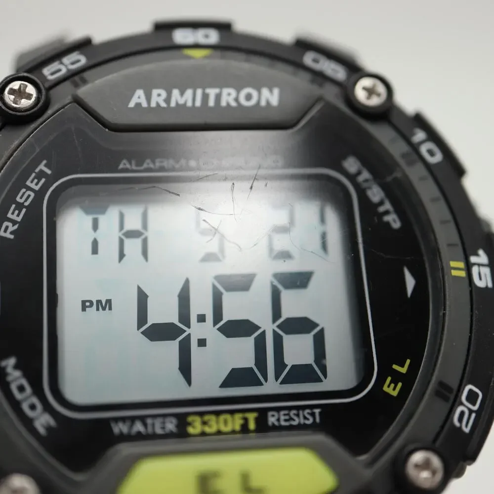 Vintage Armitron 43mm Digital Sport Watch Alarm Chronograph w New Battery